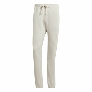 Long Sports Trousers Adidas All Szn French Terry Regular Tapered White Beige Men