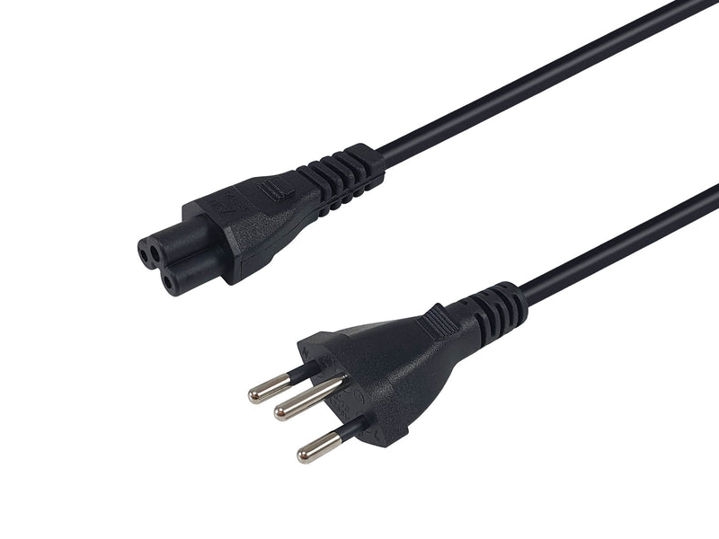 Equip Cable Power T12 -C5 H/M Black 5.00M Pvc