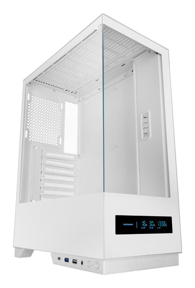Mars Gaming Box Semitorre ATX Mc-pulsar White ATX / Glass Tempered / USB 3.0 X1 / USB 2.0 X1 / USB-C X1 / LCD  — image 1