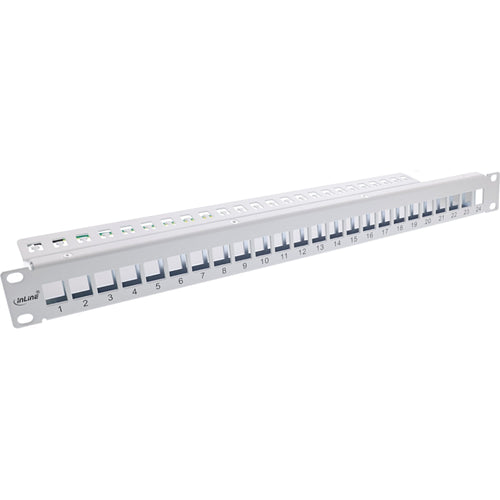 Inline Patch Panel Blank 19 24 Ports 1U Grey Claro — image 1