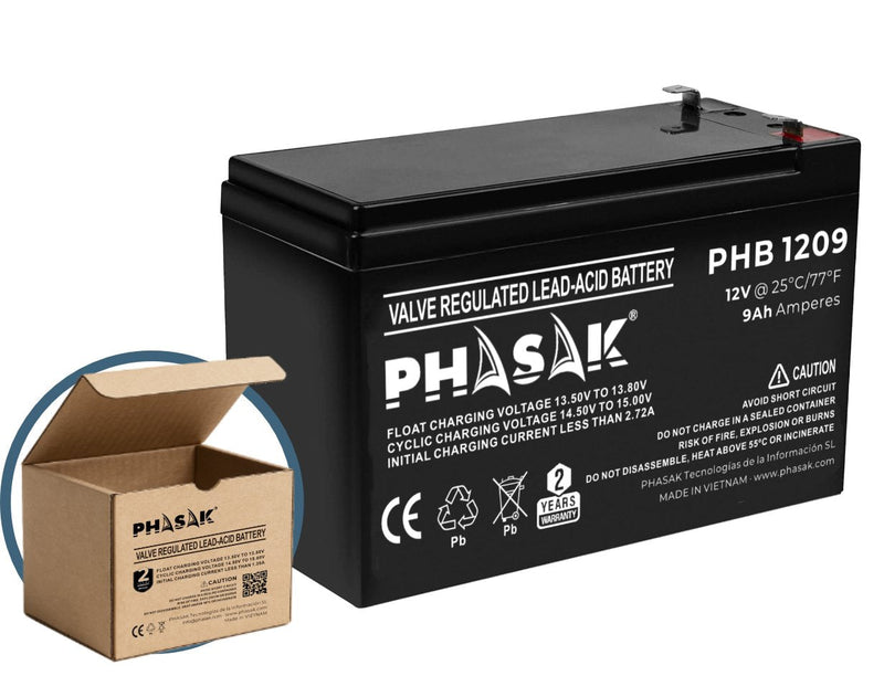 Phasak Battery Phb 1209 Compatible With UPS Phasak Según Especificaciones