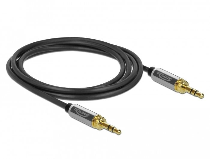 Delock Cable Jack 3,5MM 3 Pin Connector Male a Male With Adapter Roscado 2M