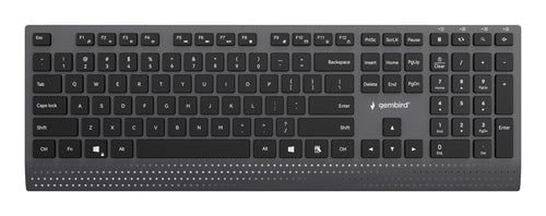 Gembird Slim Wired Multimedia Keyboard With Type-c Adapter Us Layout — image 1