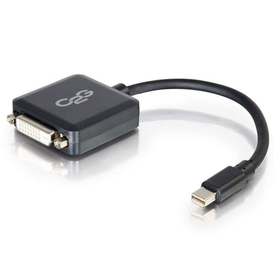 C2G 20CM Mini DisplayPort To DVI Adapter Thunderbolt To Single Link DVI-d Converter M/F Black Cable DisplayPor — image 1