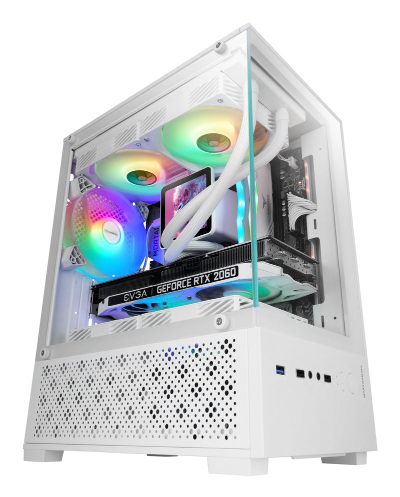 Mars Gaming PC Case Gaming Minitorre MC-SE2 White