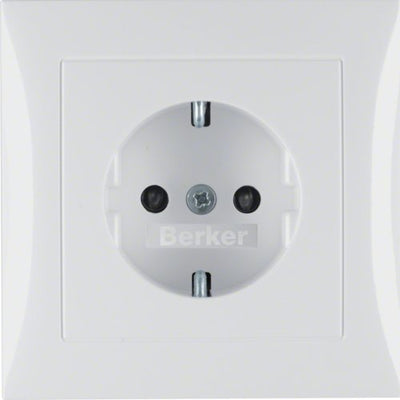 Berker 47228989 Schuko-toma Power With Board Cover S.1 Po Larwei — image 1