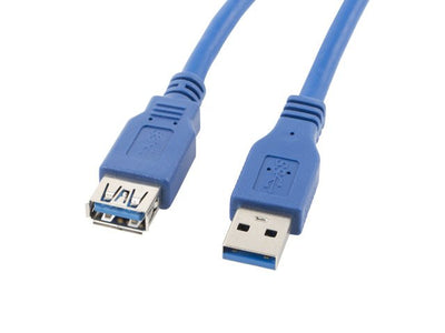 Lanberg Extension USB Cable 3.0 Am-af 1.8M Blue — image 1