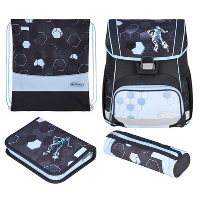 Herlitz Loop Plus Cyber Soccer Set Of Backpack School Child Poliéster Blue Oscuro — image 1