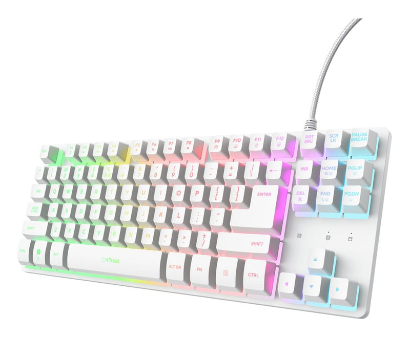 Trust Keyboard USB Gxt 833W Thado/Tkl Eng White 25894