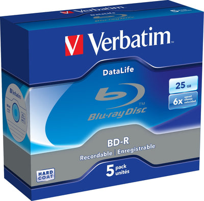 Verbatim 1X5 Bd-r Blu-ray 25GB 6X Speed Datalife No-id Jewel — image 1