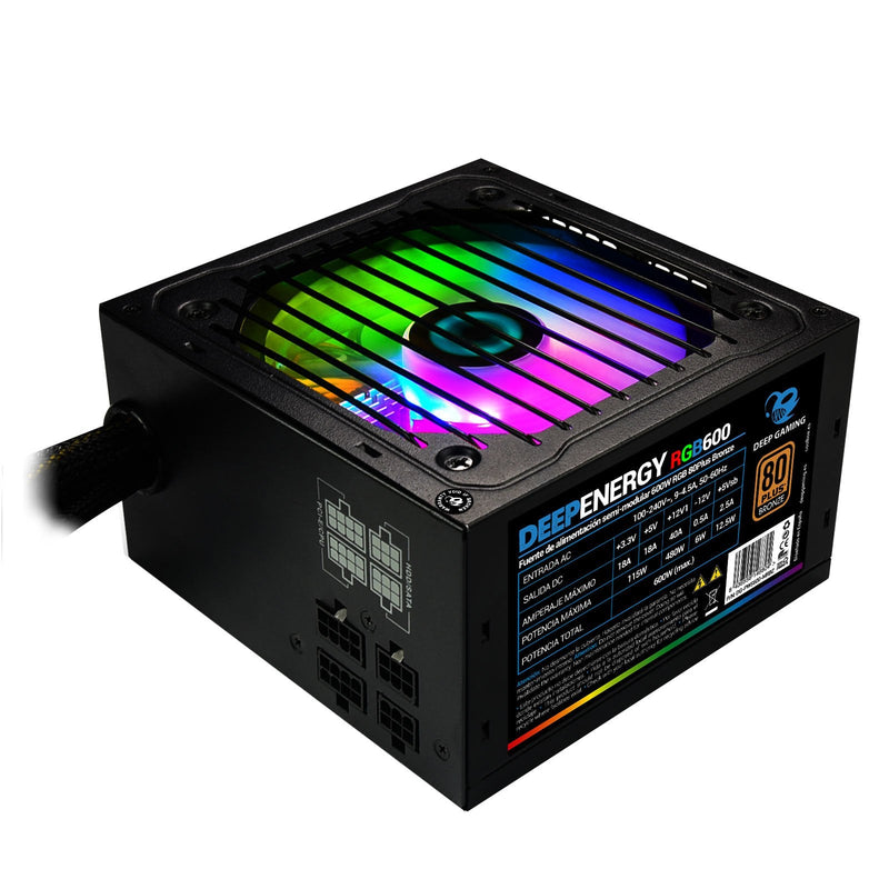 Coolbox Power Supply . ATX Gaming Deepenergy 600W RGB