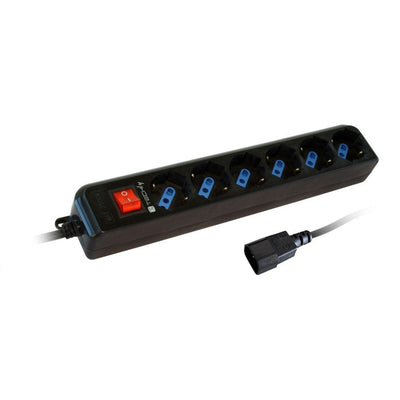 Techly Power Strip 300415 UPS Power Strip With 6 Sockets 1.5M Black — image 1