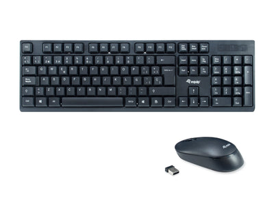 Equip Keyboard Spanish + Mouse 245221 RF Wireless QWERTY Black — image 1