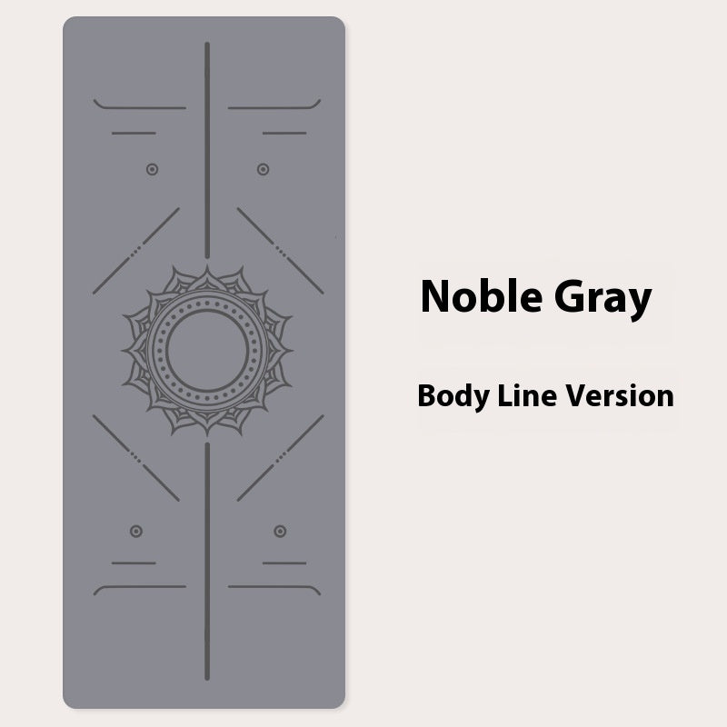 Pu Rubber Natural Rubber Non-slip Body Line Fitness Yoga Mat