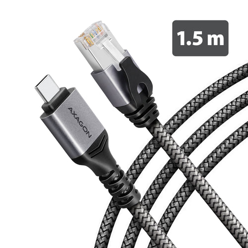 Axagon ADE-CM15 USB-C 5Gbps - Gigabit Ethernet Adapter With Integrated CAT.6 RJ-45 Network Cable (1.5M), Asix  — image 1