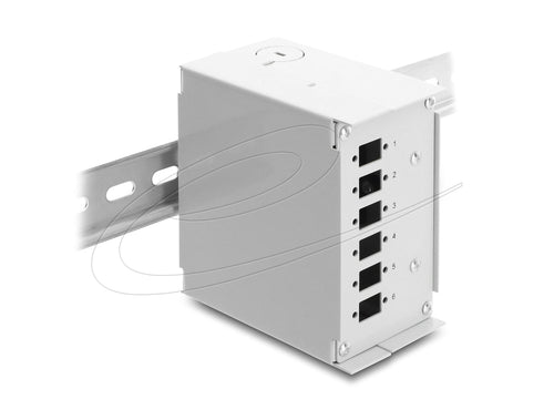 Lwl Patchfeld 6 Port Sc Simplex Or Lc Duplex Grey Metal Zur Carriles Din Assembly — image 1