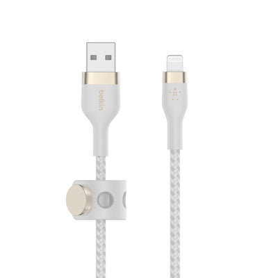 USB-A To Ltg_braid Silic 2M White — image 1