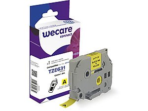 Armor K80010W4 Tape Printer Labels Black Sobre Yellow Tze — image 1