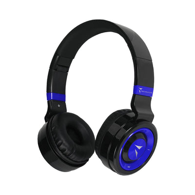 Techmade TM-046-BL Headphones Wireless And Alámbrico Microusb Bluetooth Black Blue — image 1