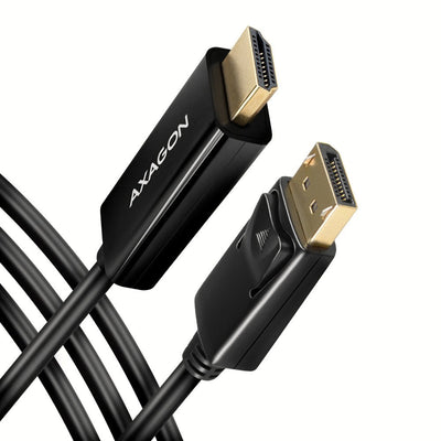 Axagon RVD-HI14C2 DisplayPort Zu HDMI Adaptadorcable, 4K/30 Hz, 180CM Lang - Black — image 1