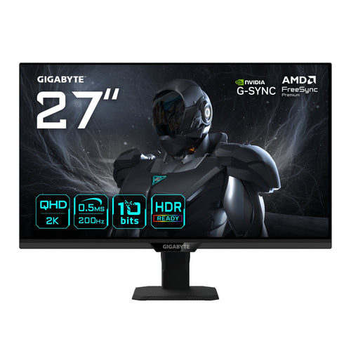 Gigabyte Monitor Juegos G27Q20T 27 Black Qhd, Ss-ips, Hdmi, Dp, Free Sync Premium, Panel 200 Hz) — image 1
