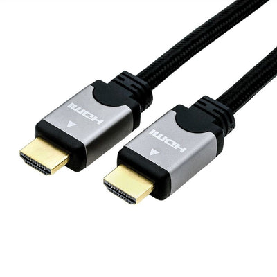Roline HDMI High Speed Cable With Ethernet, St-st, Black Silver 1,5M — image 1
