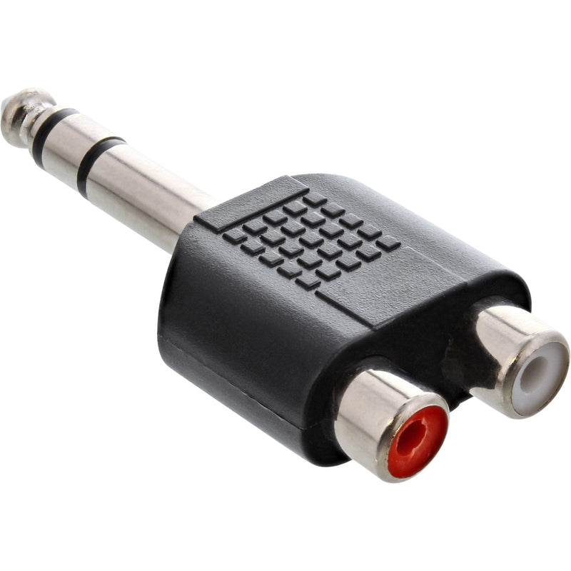 Inline Adapter Audio 6,3MM Stereo Male a 2X Rca Female