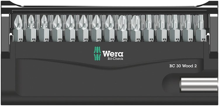 Wera Puntas Atornilladores Bit-check 30 Wood 2 Sb
