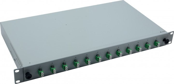 Helos Lwl 19 Spleissbox 12 X Lc/Apc Duplex OS2, Spleissfertig, Grey