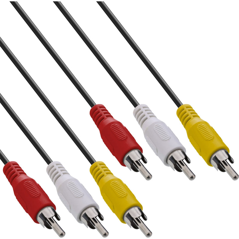 Inline Av Cable 3X Rca Male a Male 2M