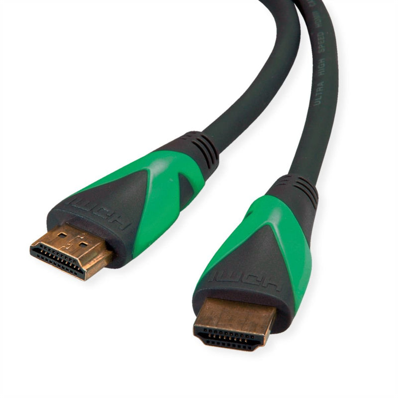 Roline Green Atc 8K HDMI Ultra HD Cable With Ethernet, M M, Black 2M