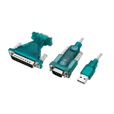 Logilink UA0042B USB 2.0 USB Cable -a M To DB9 M + DB25 M WIN11 1.3M — image 1
