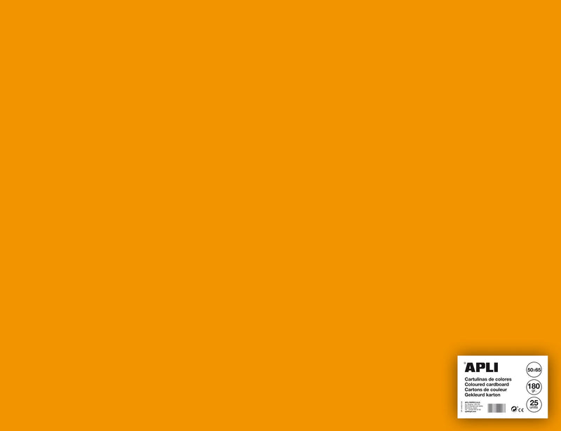 Apli Cartulina 50X65CM 170GR Pack 25H Orange