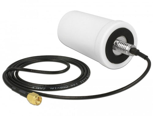 Delock LTE Antenna Sma Connector Male 1.7 - 2.0 dBi ULA100 1M Omnidirektional Starr Outdoor White — image 1