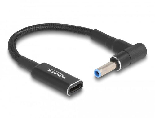 Delock 60031 Cable Charging Laptop USB Type-c™ Female a HP 4,5 X 3,0MM Male Ángulo 90° 15CM — image 1
