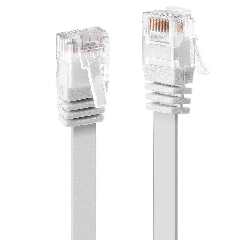 Lindy U/UTP Flat Patchcord CAT.6. Cu. White. 2.0M