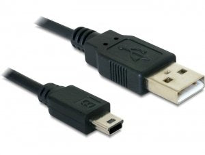 Delock USB Cable 2.0A / USB Mini-b 5PIN - 0.70M Black