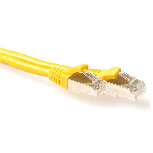 Yellow 10 Meter Lszh SFTP CAT.6A Patch Cable Snagless With RJ45 Connectors