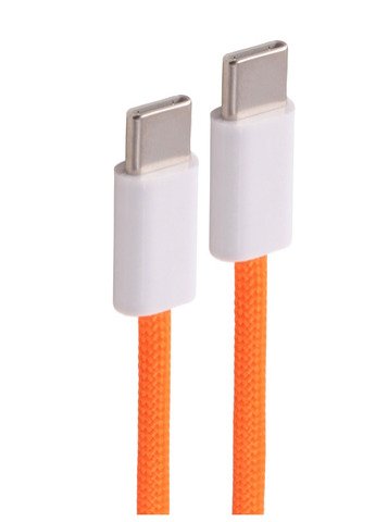 Shiverpeaks USB-C Cable Charging 2.0, 60W, Orange, Textil, 1,5M — image 1