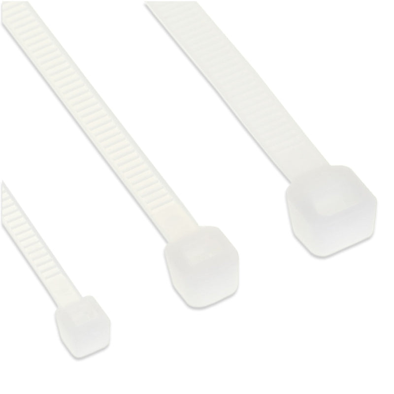 Inline Cable Ties Long 450MM Wide 4,8MM White 100 Units