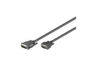 Microconnect 50990 Adapter Cable Vídeo 2M DVI-i VGA (d-sub) Black