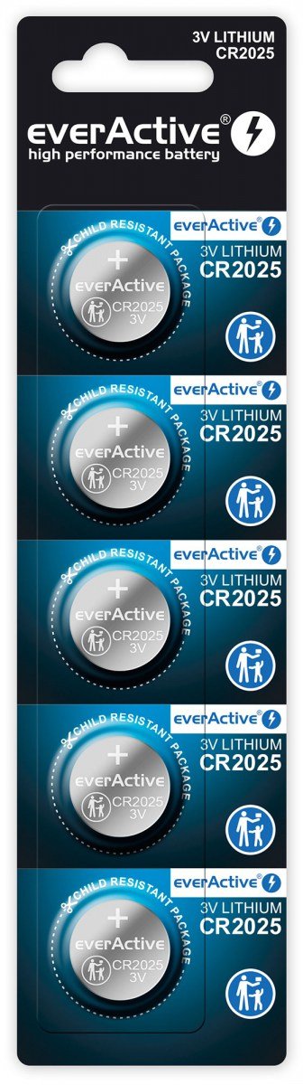 Everactive CR20255BL Battery Doméstica Battery Body Only Uso CR2025 Litio