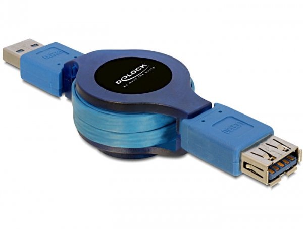 Delock USB Cable a - a M/H 3.0 Retractable 1.00M