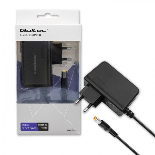Qoltec Power Supply Enchufable 19W 9V 2.1A 5,5*2,5