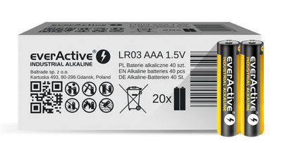 Everactive Batteries Alcalinas Industrial Alkaline LR03 Aaa - Box Of Cartón - 40 Pieces — image 1