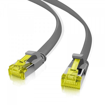Helos Ultra Flaches Patchkabel U/FTP CAT.6A Grey 0,5M — image 1
