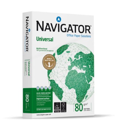 Navigator 5 Paquetes Paper Universal X 500 Hojas A4 80 Gr White
