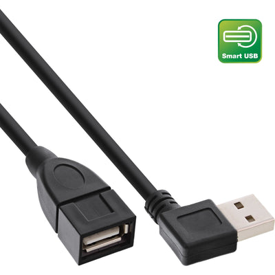 Inline USB 2.0 Smart Cable Acodado + Reversible Type a Male a Female Black 2M — image 1