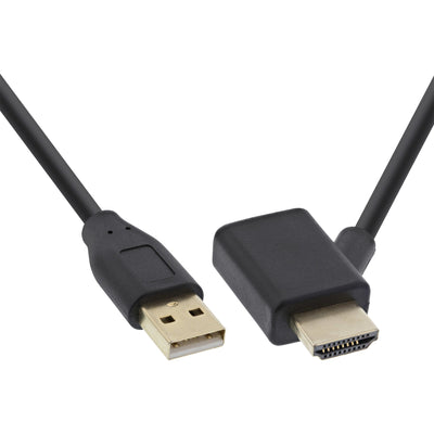 Inline Adapter HDMI M/F With Injector Power USB-A 0,5M — image 1