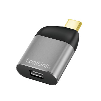 Logilink CUA0205 Cambiador Género USB Cable Type-c Mini DisplayPort Black Grey — image 1